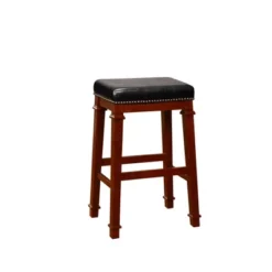 Kennedy Backless Barstool Wood - Linon -Linon GUEST 004ba946 629c 4cef 86f9 371be8a66a94