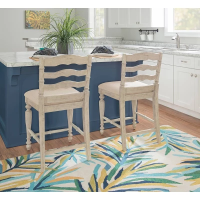 24" Marino Counter Height Barstool Upholstered Seat & Back - Linon 8 24" Marino Counter Height Barstool Upholstered Seat & Back - Linon - Image 6