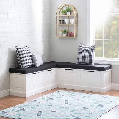 Tobin Backless Nook With Cushion - Linon 7 Tobin Backless Nook With Cushion - Linon - Image 5