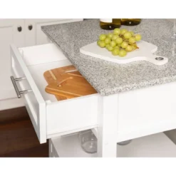 Mitchell Kitchen Cart Granite Top - Linon -Linon GUEST 0888289e 4f71 44d7 8189 a3bf89c915df
