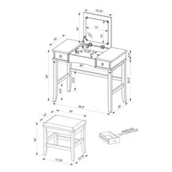 Jackson Vanity Set Cream - Linon 37 Jackson Vanity Set Cream - Linon -Linon GUEST 08e207f6 a99a 49d8 967c 19001684e1dd