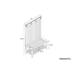Santa Fe Hall Tree Brown - Linon -Linon GUEST 09df233e fc41 4d3b 84f1 44649df951f5