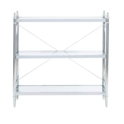 Pinnacle Floor Console Chrome - Linon