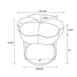 Seraphina Ottoman Stool Teal - Linon -Linon GUEST 0b6d7a85 f224 4594 887b f747c3acc853