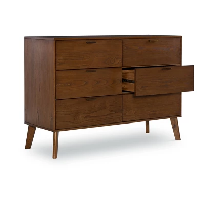 Reid Dresser Walnut - Linon 4 Reid Dresser Walnut - Linon - Image 2