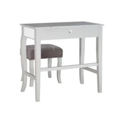 Harper Vanity Set Silver - Linon -Linon GUEST 1384364d 6c39 4d36 a2ad 159d254b83fc