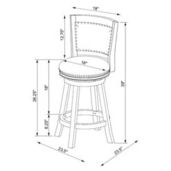 Tift Buff Counter Height Barstool Gray - Linon -Linon GUEST 13e49384 f449 4362 8621 0cafa0917a32