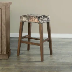 Walt Backless Barstool Wood Camo - Linon -Linon GUEST 1470bd26 25fc 427e af06 626ac4400b9f