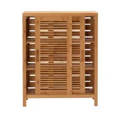 Bracken Two-Door Floor Cabinet Natural - Linon -Linon GUEST 150658b0 649a 47b1 ad73 c79ead097ffa