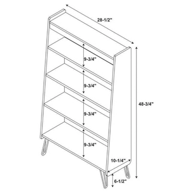 48" Perry 3 Shelf Bookshelf - Linon 14 48" Perry 3 Shelf Bookshelf - Linon - Image 12