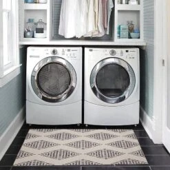 Warson Washable Outdoor Rug Ivory/Brown - Linon -Linon GUEST 19aaea30 dcb8 438c 9ab6 257df635e5c3