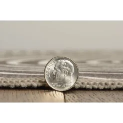 Solway Washable Outdoor Rug Ivory/Brown - Linon -Linon GUEST 1a28f284 ed4a 4927 8737 ed1f735b88c5