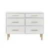Gloria 6 Drawer Dresser White - Linon