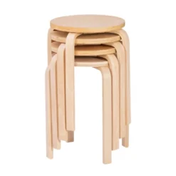 Set Of 4 Bentwood Stools - Linon -Linon GUEST 1a4c542e 2ed3 4708 bd03 e6843b47f34c