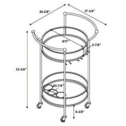 Round Metal Bar Cart Gold - Linon -Linon GUEST 1baf0803 1469 4258 9ba4 2d81cdd7012b