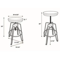 Metal And Wood Stools - Linon -Linon GUEST 2286fa64 7151 4ae5 89a5 e85861490162