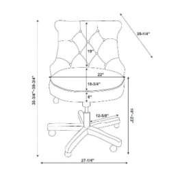 Sinclair Office Chair - Linon -Linon GUEST 254ab05c b647 489a bbc9 693a83a5174d