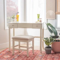 Jackson Vanity Set Cream - Linon 32 Jackson Vanity Set Cream - Linon -Linon GUEST 27e4915d c2c0 420d b1d5 c814c72500ad