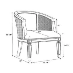 Kensington Cane Chair - Linon -Linon GUEST 2ab92af8 e900 4127 9c3e 7dbd335a7471