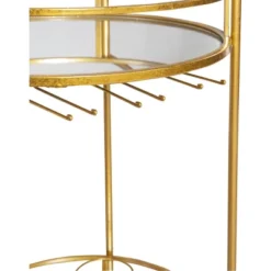 Round Metal Bar Cart Gold - Linon -Linon GUEST 2cd5aee3 996e 42fc acb5 d9638410bf09