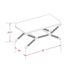 Pascoe Campaign Bench - Linon -Linon GUEST 2cfbcd35 a073 4359 9df4 1f7aa11d8a7e