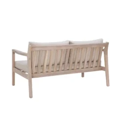 Linon Melita Acacia Two Seater Sofa Beige/White -Linon GUEST 2ed86d60 06d3 4773 8b6d 7267abe57685