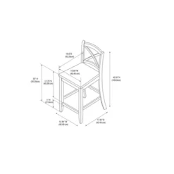 30" Torino X Back Wood Barstool - Black - Linon -Linon GUEST 30ccdda2 f691 441e 88ff 9a866125fcf3