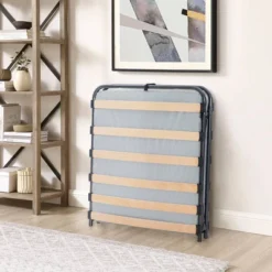 Twin Fensby Folding Bed Gray - Linon -Linon GUEST 30de9f3e 4f70 46bc ad15 54fa45a176e1