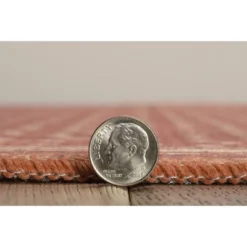 Tawney Washable Outdoor Rug Orange/Ivory - Linon -Linon GUEST 321a4c01 4413 42a2 b57b fc4107d7dace