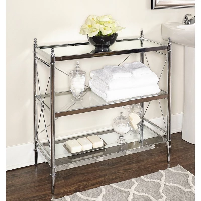 Pinnacle Floor Console Chrome - Linon 8 Pinnacle Floor Console Chrome - Linon - Image 6