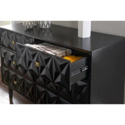 6 Drawer Geo Textured Dresser - Linon -Linon GUEST 32e30cf9 d259 48be a610 412f3ca9eb16