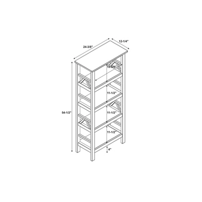 Titian 4 Shelf Bookcase - Linon 12 Titian 4 Shelf Bookcase - Linon - Image 10