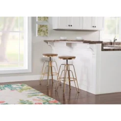 Metal And Wood Stools - Linon -Linon GUEST 35f72f1c 8e92 4b94 a4cb bae133d0295d