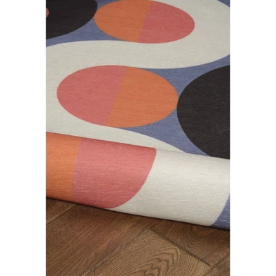 Rexford Washable Outdoor Rug Orange/Pink - Linon 6 Rexford Washable Outdoor Rug Orange/Pink - Linon - Image 4