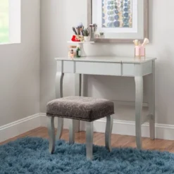 Harper Vanity Set Silver - Linon -Linon GUEST 3a768253 d6bb 4879 9580 ab36144337ef