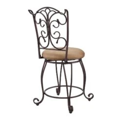 24" Genna Back Bar Counter Height Barstool Brown - Linon -Linon GUEST 3ae59677 bc20 4c04 9823 26576a4d356f