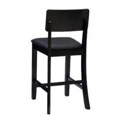 Torino Contemporary 24" Counter Height Barstool Hardwood/Black - Linon -Linon GUEST 3b4d79ad 44de 49a7 b2a3 0969cf6cc8ee