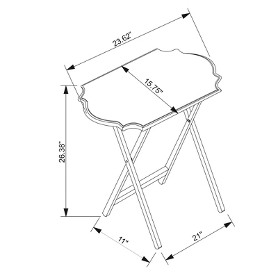 Set Of 2 Ledda Folding Snack Tray - Linon 6 Set Of 2 Ledda Folding Snack Tray - Linon - Image 4