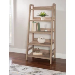 60.13" 5 Shelf Bookshelf Gray - Linon -Linon GUEST 3d0936d0 78fb 4e3c 8dd8 0c65701bfcdf