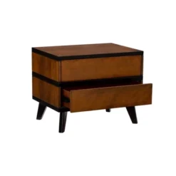 Mid-Century Modern 2 Drawer Nightstand Walnut - Linon -Linon GUEST 3ea33cc9 313f 42d0 9256 13003a6626fd