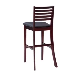 30" Torino Ladder Back Barstool Upholstered Seat - Espresso Wood - Linon -Linon GUEST 45dc74a8 adfd 4d6d 8a1d c28af2a153fd