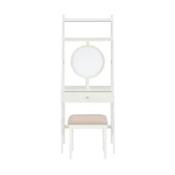 Alaina Leaning Vanity Set White - Linon -Linon GUEST 466d39d3 8fb1 4f67 8dd1 d90150d3ae47