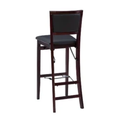 30" Keira Padded Back Folding Bar Stool Espresso Brown - Linon -Linon GUEST 4694e784 41c5 4a85 a284 5b62723c9a68