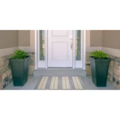 Maldon Washable Outdoor Rug Ivory/Blue - Linon