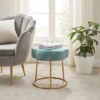 Seraphina Ottoman Stool Teal - Linon -Linon GUEST 52505ff0 936d 47ad ab81 52122147d212