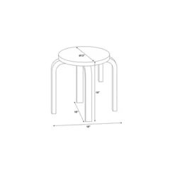 Set Of 4 Bentwood Stools - Linon -Linon GUEST 5328732f ad07 4f27 9084 8b830d73b22e