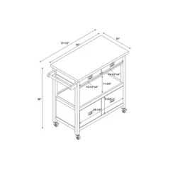Sydney Kitchen Cart - Linon -Linon GUEST 5394f282 4348 4a4a a2f3 79483ecda1c5