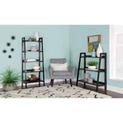 59.84" Calum 5 Shelf Bookshelf Black Cherry - Linon -Linon GUEST 569b9e00 5e7d 40b7 a6d3 9b0e88123dec