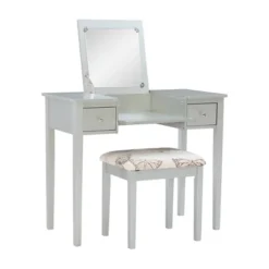 Butterfly Vanity And Stool - Linon -Linon GUEST 59452bb5 144a 465f 88e6 650a660fe610