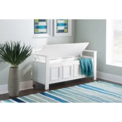Laredo Storage Bench White - Linon -Linon GUEST 5b9011d3 23fb 4ea3 82f5 967df91d8659